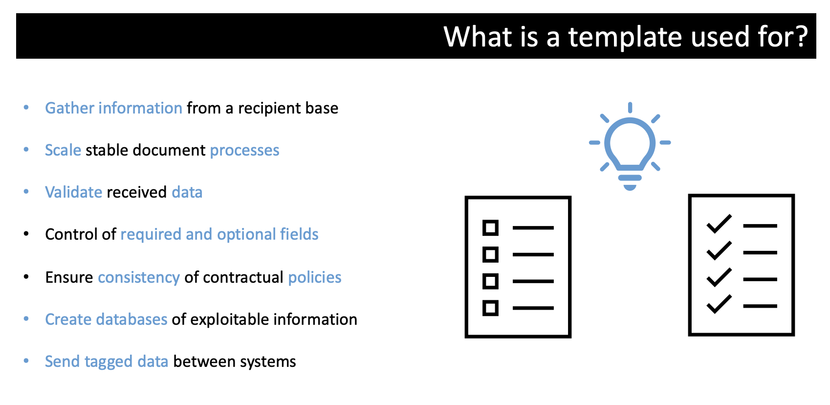 What is a Template used for? Interfirma English
